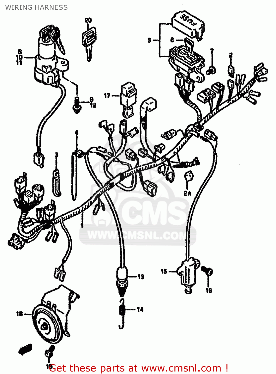 WIRING HARNESS VX800U 1991 (M) (E22)