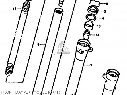 FRONT DAMPER (MODEL P/R/T) - VX800U 1991 (M) (E22)
