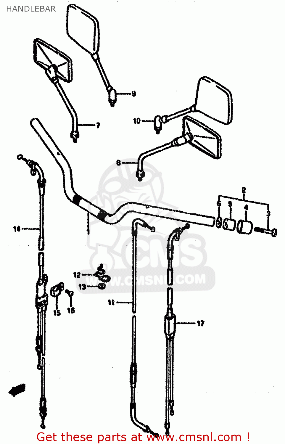 HANDLEBAR VX800U 1992 (N) (E22)