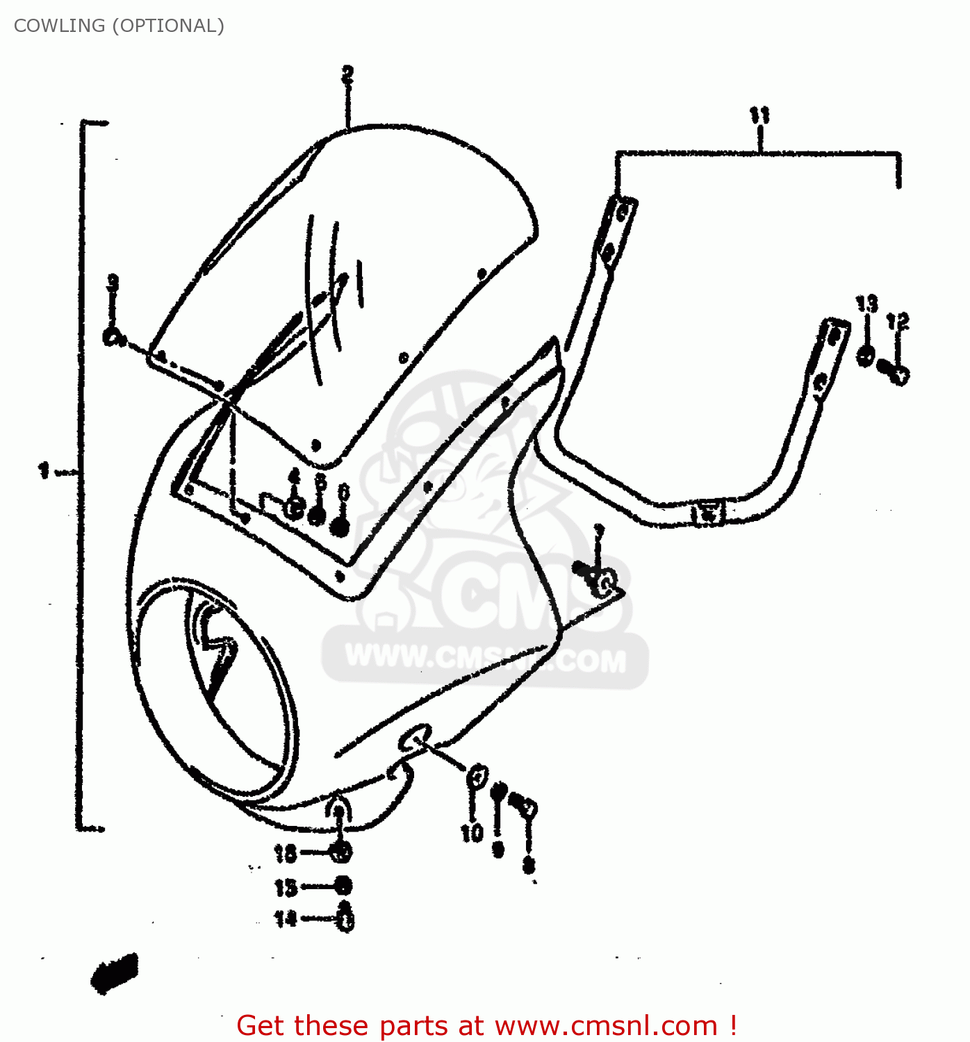 COWLING (OPTIONAL) VX800U 1992 (N) (E22)
