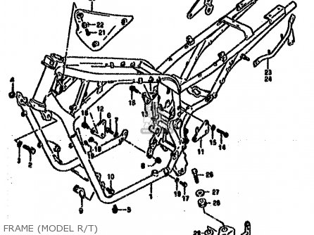 FRAME (MODEL R/T) - VX800U 1992 (N) (E22)