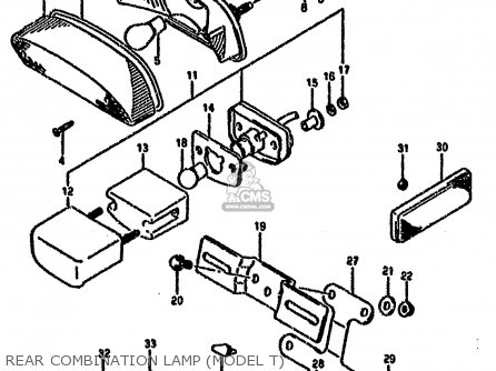 REAR COMBINATION LAMP (MODEL T) - VX800U 1993 (P) (E22)