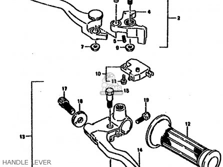 HANDLE LEVER - VX800U 1993 (P) (E22)