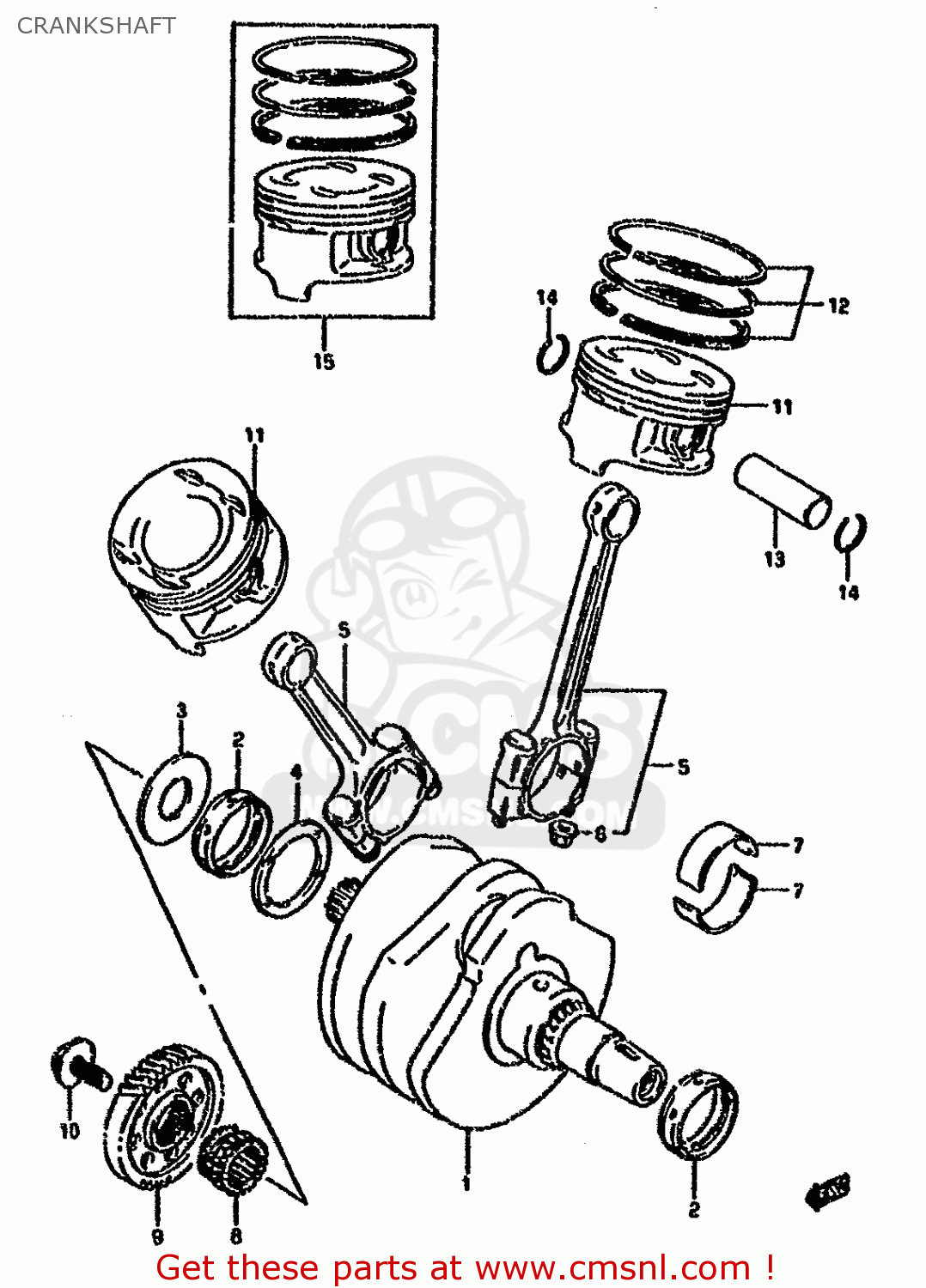 CRANKSHAFT VX800U 1994 (R)
