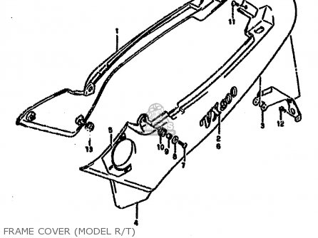 FRAME COVER (MODEL R/T) - VX800U 1994 (R)