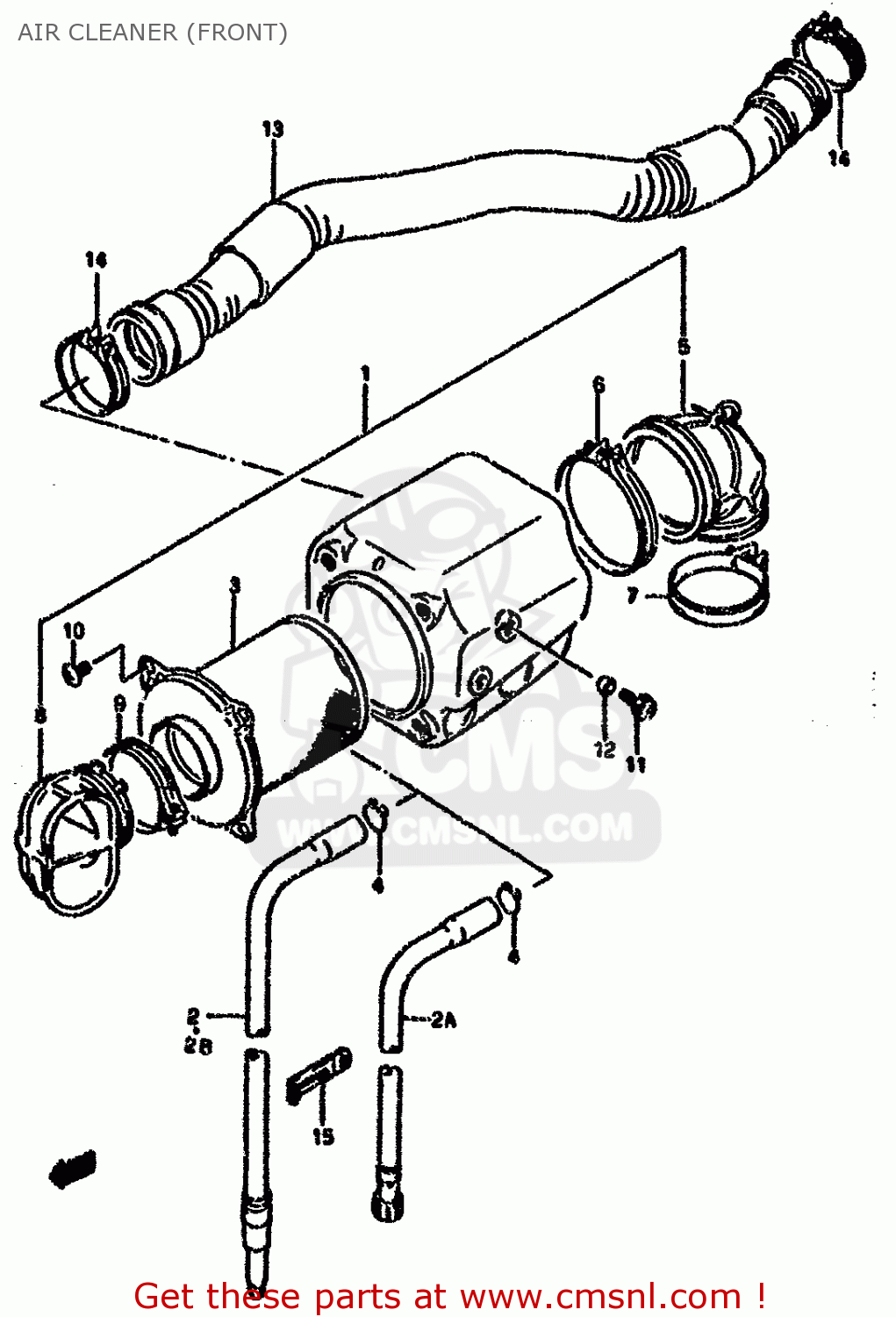 AIR CLEANER (FRONT) VX800U 1996 (T) (E22)