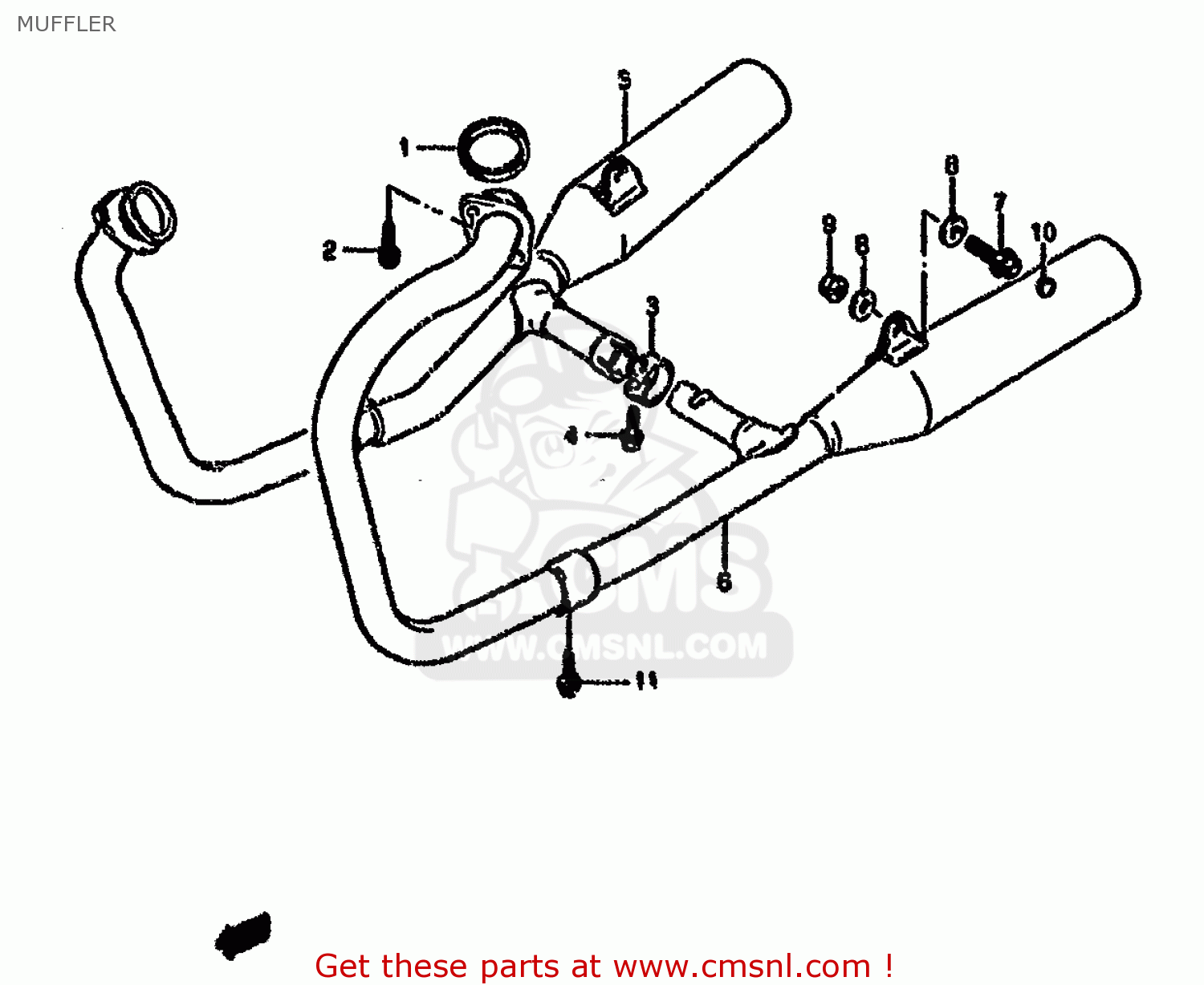 MUFFLER VX800U 1996 (T) (E22)