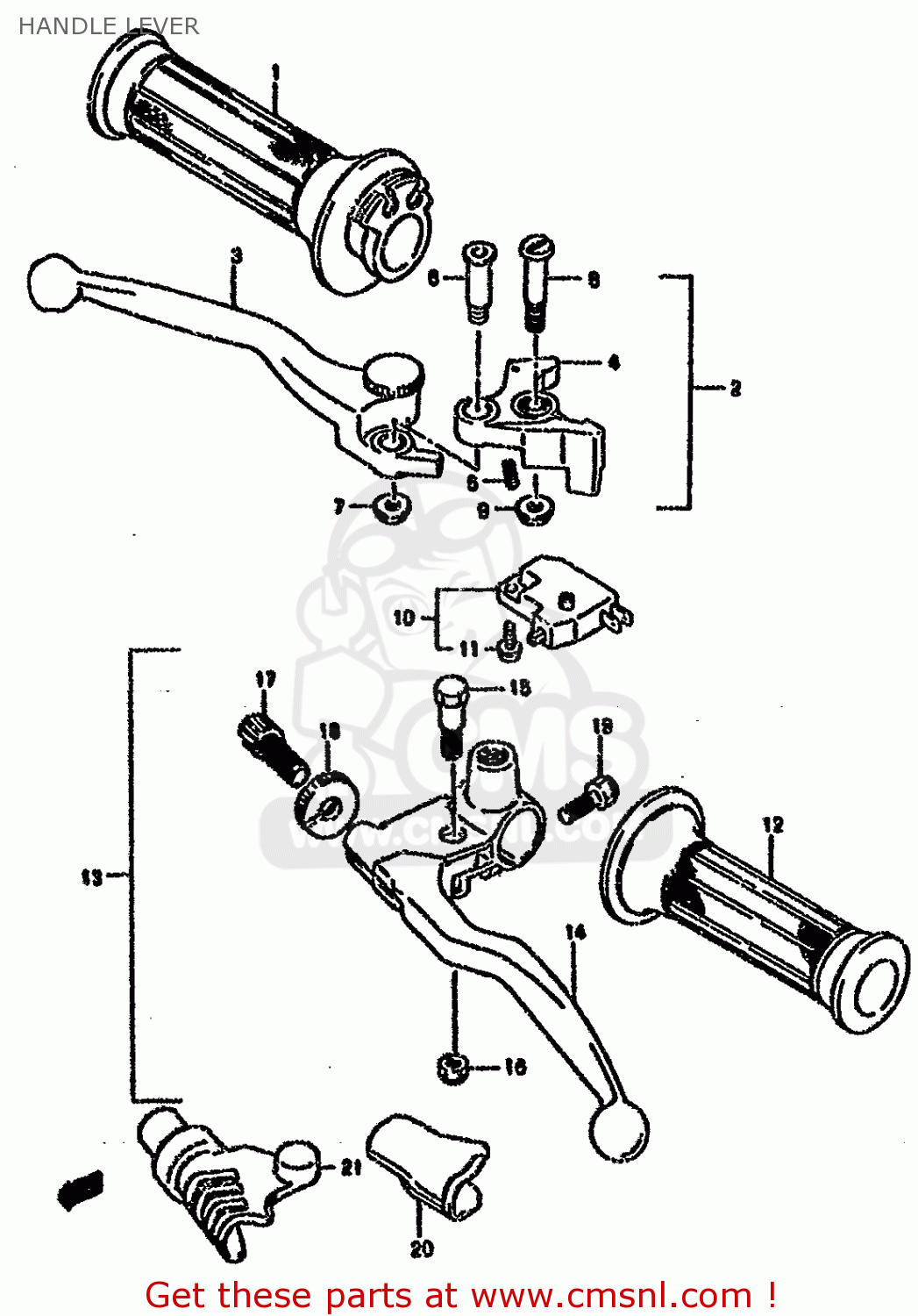 HANDLE LEVER VX800U 1996 (T) (E22)