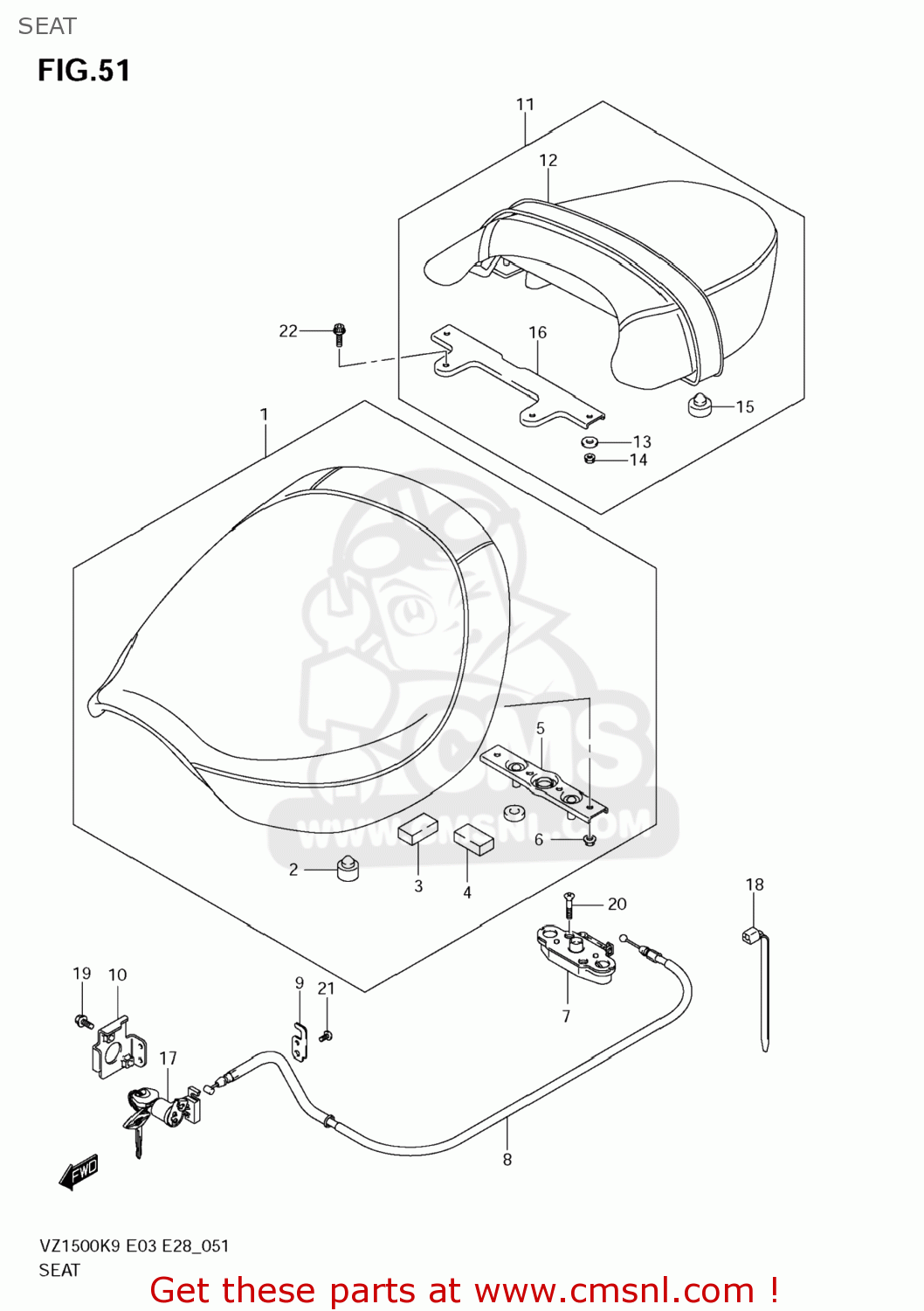 SEAT VZ1500 BOULEVARD M90 2009 (K9) USA CALIFORNIA (E03 E33)