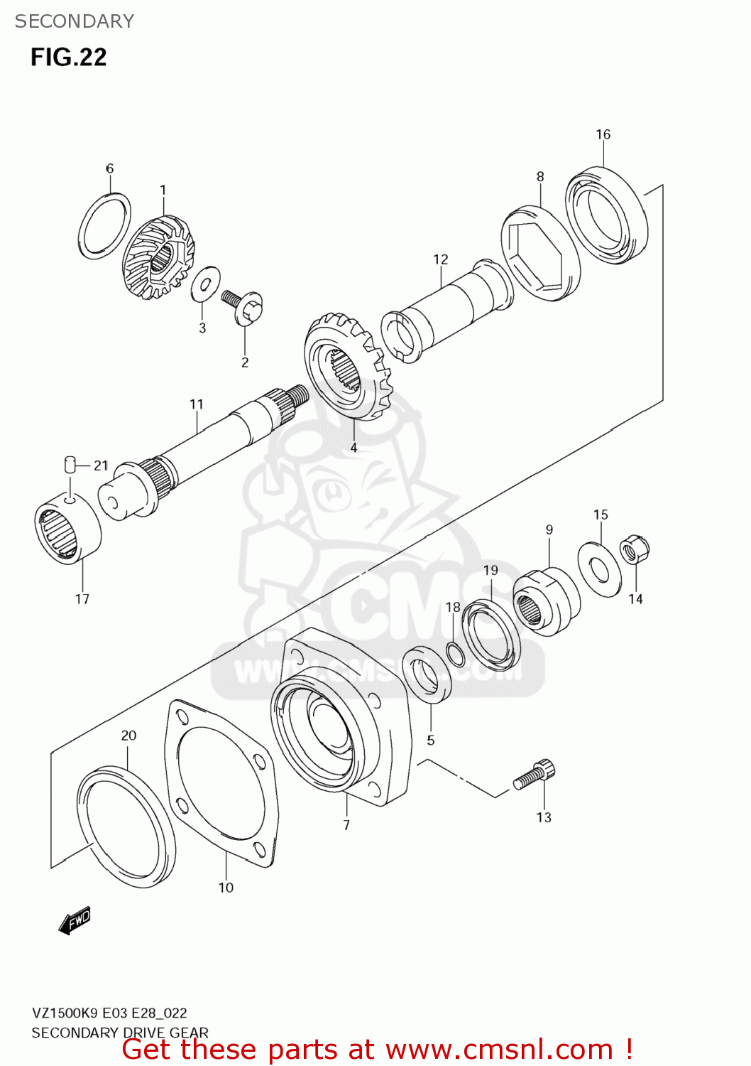 SECONDARY VZ1500 BOULEVARD M90 2009 (K9) USA CALIFORNIA (E03 E33)