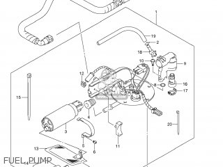 FUEL PUMP - VZ1500 BOULEVARD M90 2009 (K9) USA CALIFORNIA (E03 E33)
