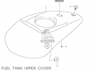 FUEL TANK UPPER COVER - VZ1500 BOULEVARD M90 2009 (K9) USA CALIFORNIA (E03 E33)