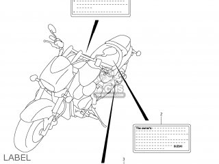 LABEL - VZ1500 BOULEVARD M90 2009 (K9) USA CALIFORNIA (E03 E33)