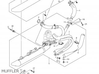 MUFFLER - VZ1500 BOULEVARD M90 2009 (K9) USA CALIFORNIA (E03 E33)