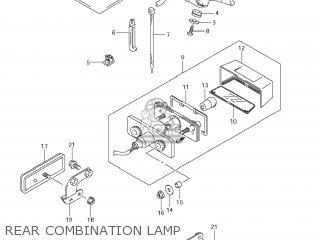 REAR COMBINATION LAMP - VZ1500 BOULEVARD M90 2009 (K9) USA CALIFORNIA (E03 E33)