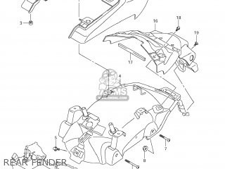 REAR FENDER - VZ1500 BOULEVARD M90 2009 (K9) USA CALIFORNIA (E03 E33)
