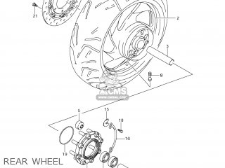 REAR WHEEL - VZ1500 BOULEVARD M90 2009 (K9) USA CALIFORNIA (E03 E33)