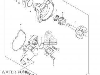 WATER PUMP - VZ1500 BOULEVARD M90 2009 (K9) USA CALIFORNIA (E03 E33)