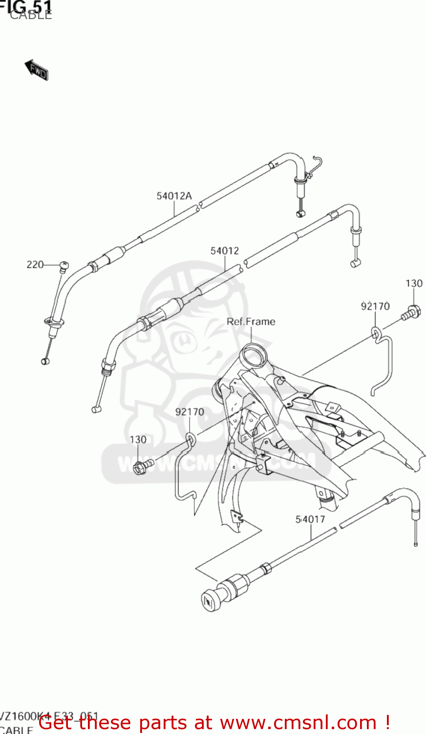 CABLE VZ1600 BOULEVARD M95 2005 (K5) CALIFORNIA (E33)