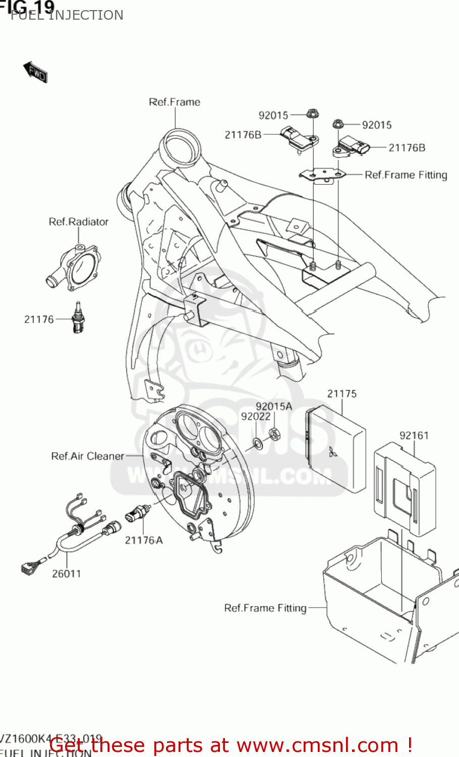 FUEL INJECTION VZ1600 BOULEVARD M95 2005 (K5) CALIFORNIA (E33)