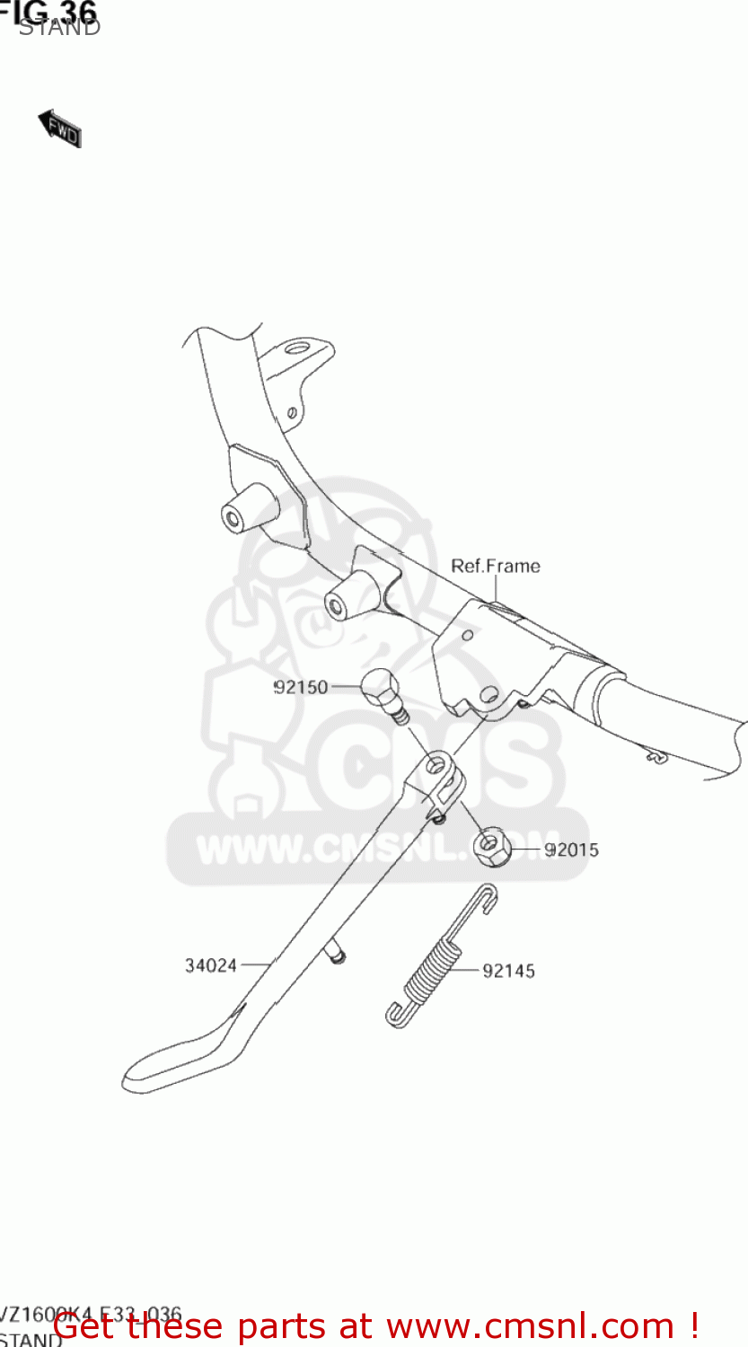 STAND VZ1600 BOULEVARD M95 2005 (K5) CALIFORNIA (E33)