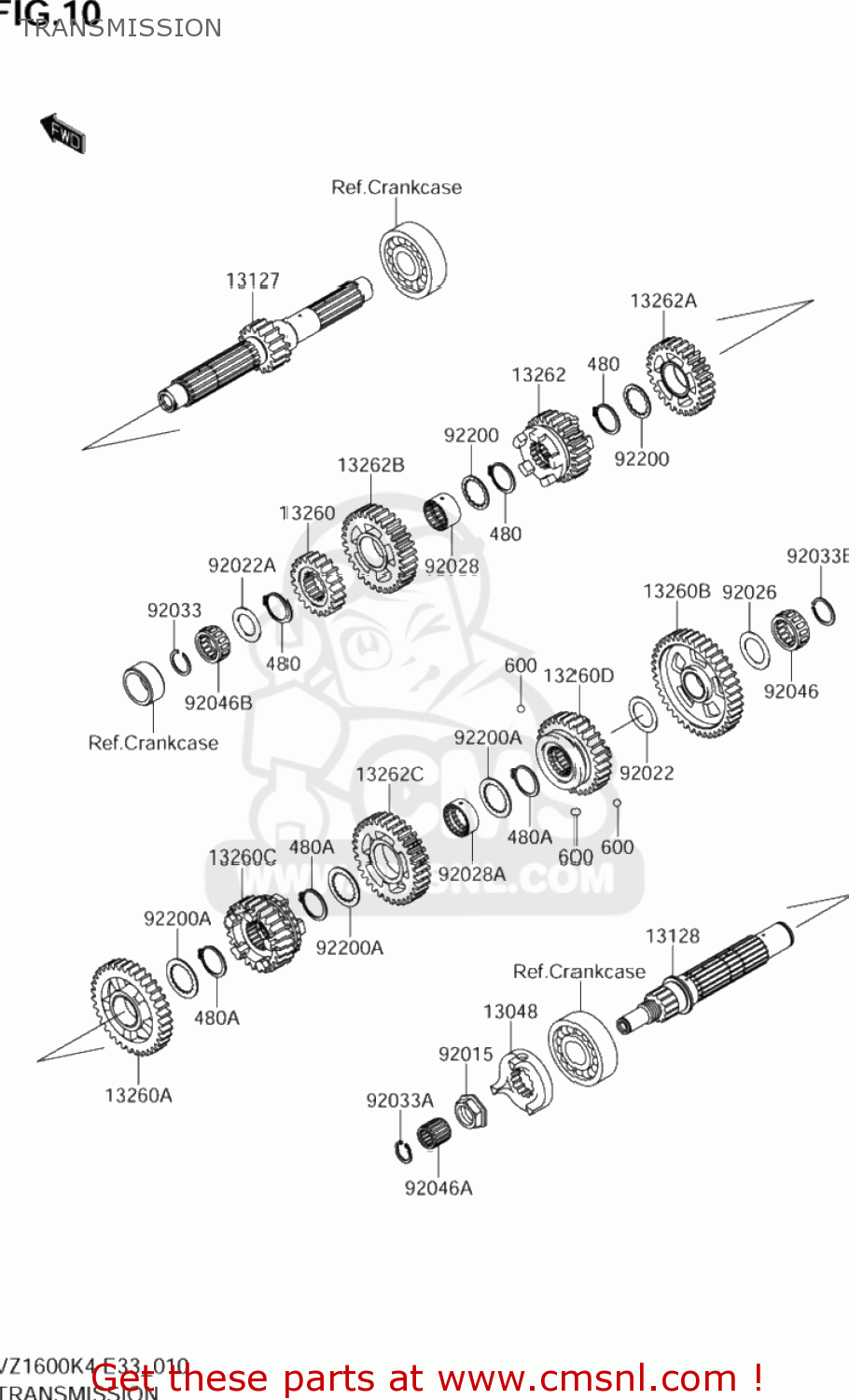 TRANSMISSION VZ1600 BOULEVARD M95 2005 (K5) CALIFORNIA (E33)