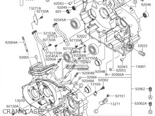 CRANKCASE - VZ1600 BOULEVARD M95 2005 (K5) CALIFORNIA (E33)