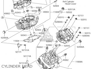 CYLINDER HEAD - VZ1600 BOULEVARD M95 2005 (K5) CALIFORNIA (E33)