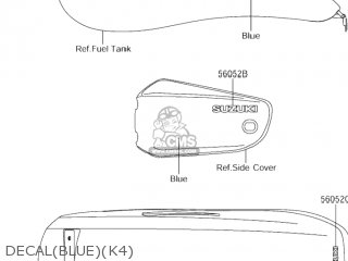 DECAL(BLUE)(K4) - VZ1600 BOULEVARD M95 2005 (K5) CALIFORNIA (E33)