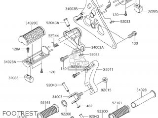 FOOTREST - VZ1600 BOULEVARD M95 2005 (K5) CALIFORNIA (E33)