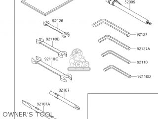 OWNER'S TOOL - VZ1600 BOULEVARD M95 2005 (K5) CALIFORNIA (E33)