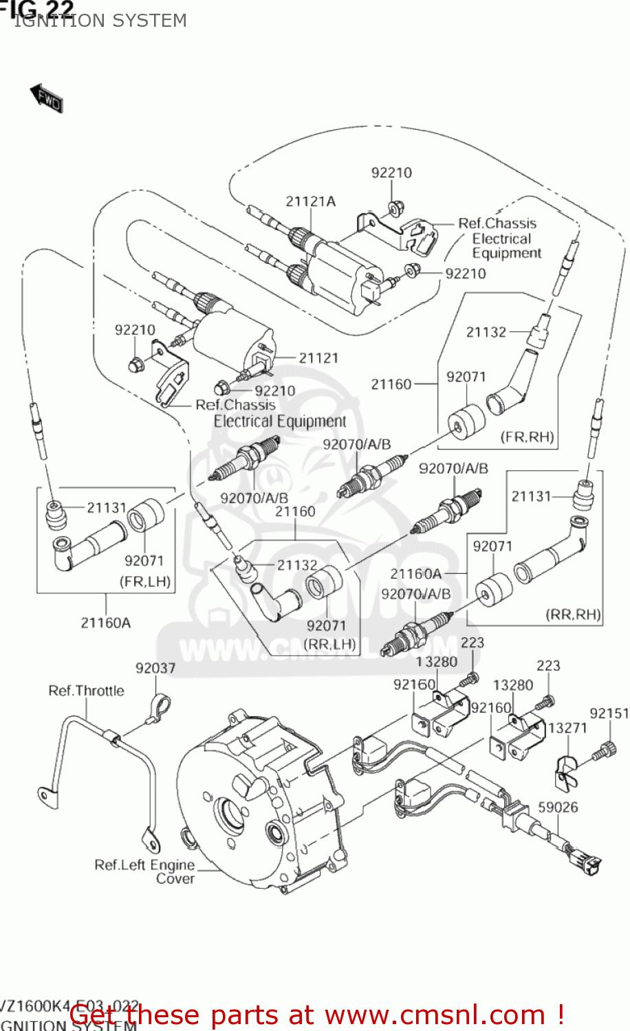 IGNITION SYSTEM VZ1600 BOULEVARD M95 2005 (K5) USA (E03)