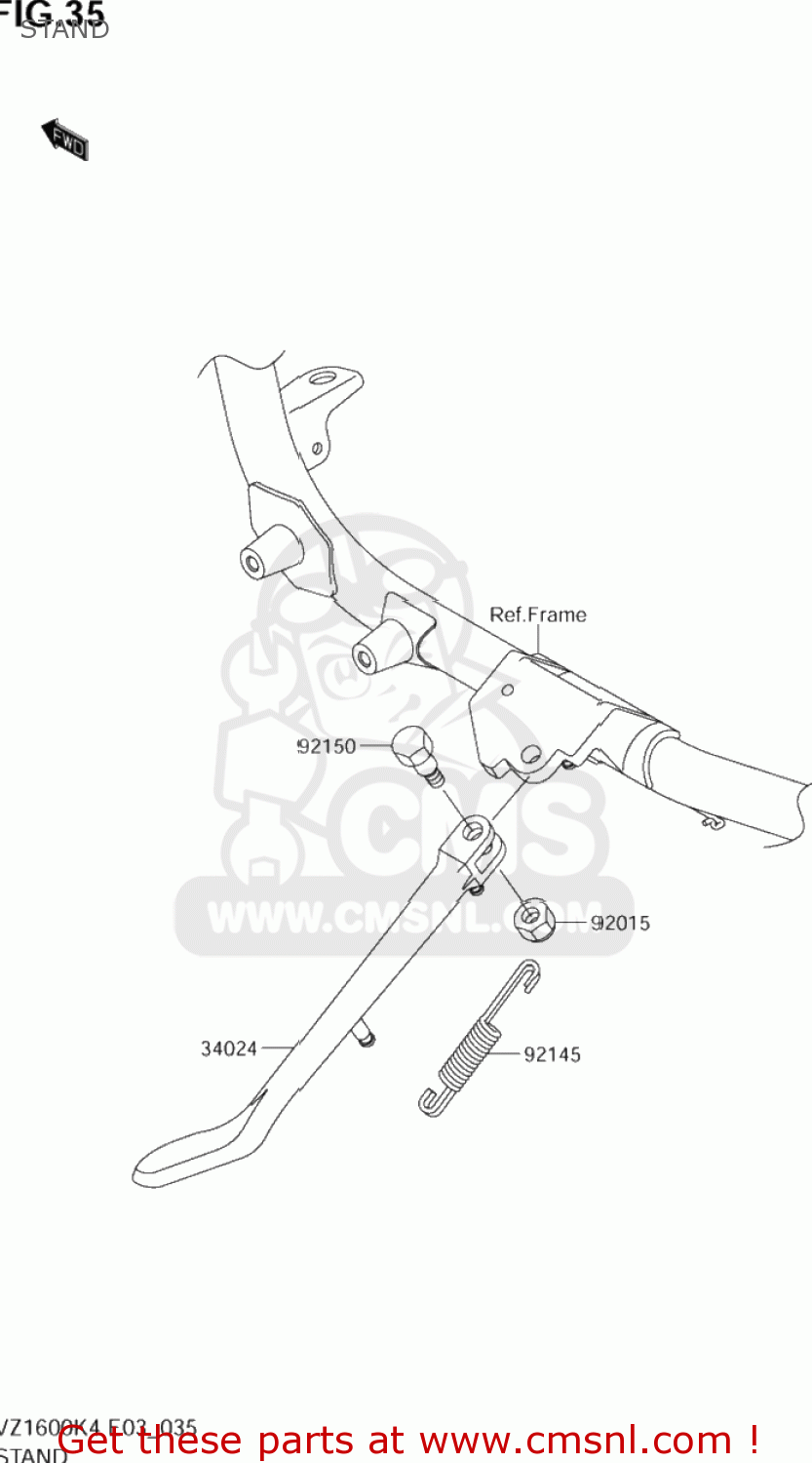 STAND VZ1600 BOULEVARD M95 2005 (K5) USA (E03)