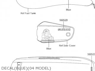 DECAL(BLUE)(04 MODEL) - VZ1600 BOULEVARD M95 2005 (K5) USA (E03)