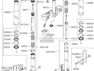 FRONT FORK - VZ1600 BOULEVARD M95 2005 (K5) USA (E03)