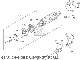 GEAR CHANGE DRUM/SHIFT FORK - VZ1600 BOULEVARD M95 2005 (K5) USA (E03)