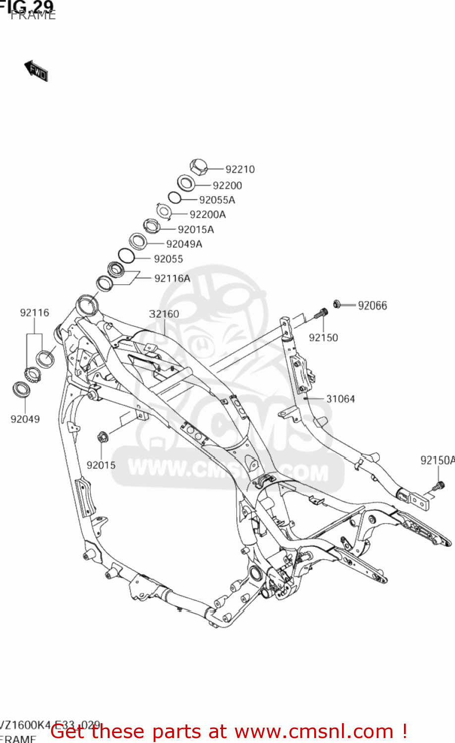 FRAME VZ1600 MARAUDER 2004 (K4) USA CALIFORNIA (E03 E33)