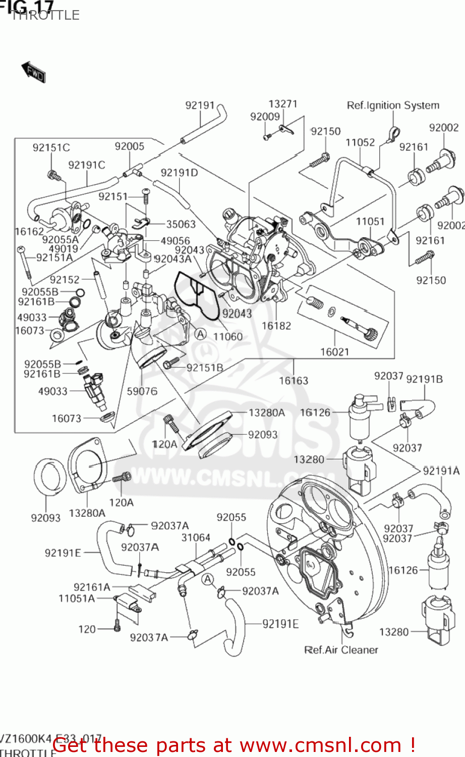 THROTTLE VZ1600 MARAUDER 2004 (K4) USA CALIFORNIA (E03 E33)