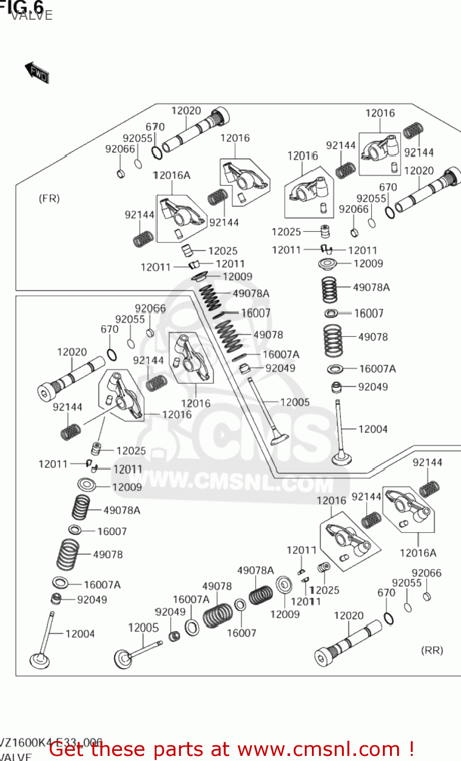 VALVE VZ1600 MARAUDER 2004 (K4) USA CALIFORNIA (E03 E33)