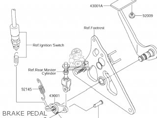BRAKE PEDAL - VZ1600 MARAUDER 2004 (K4) USA CALIFORNIA (E03 E33)