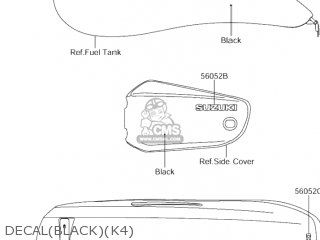 DECAL(BLACK)(K4) - VZ1600 MARAUDER 2004 (K4) USA CALIFORNIA (E03 E33)