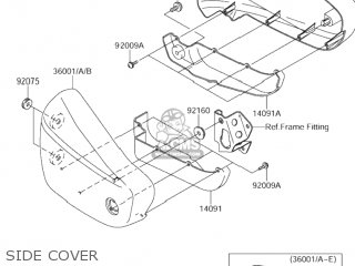 SIDE COVER - VZ1600 MARAUDER 2004 (K4) USA CALIFORNIA (E03 E33)