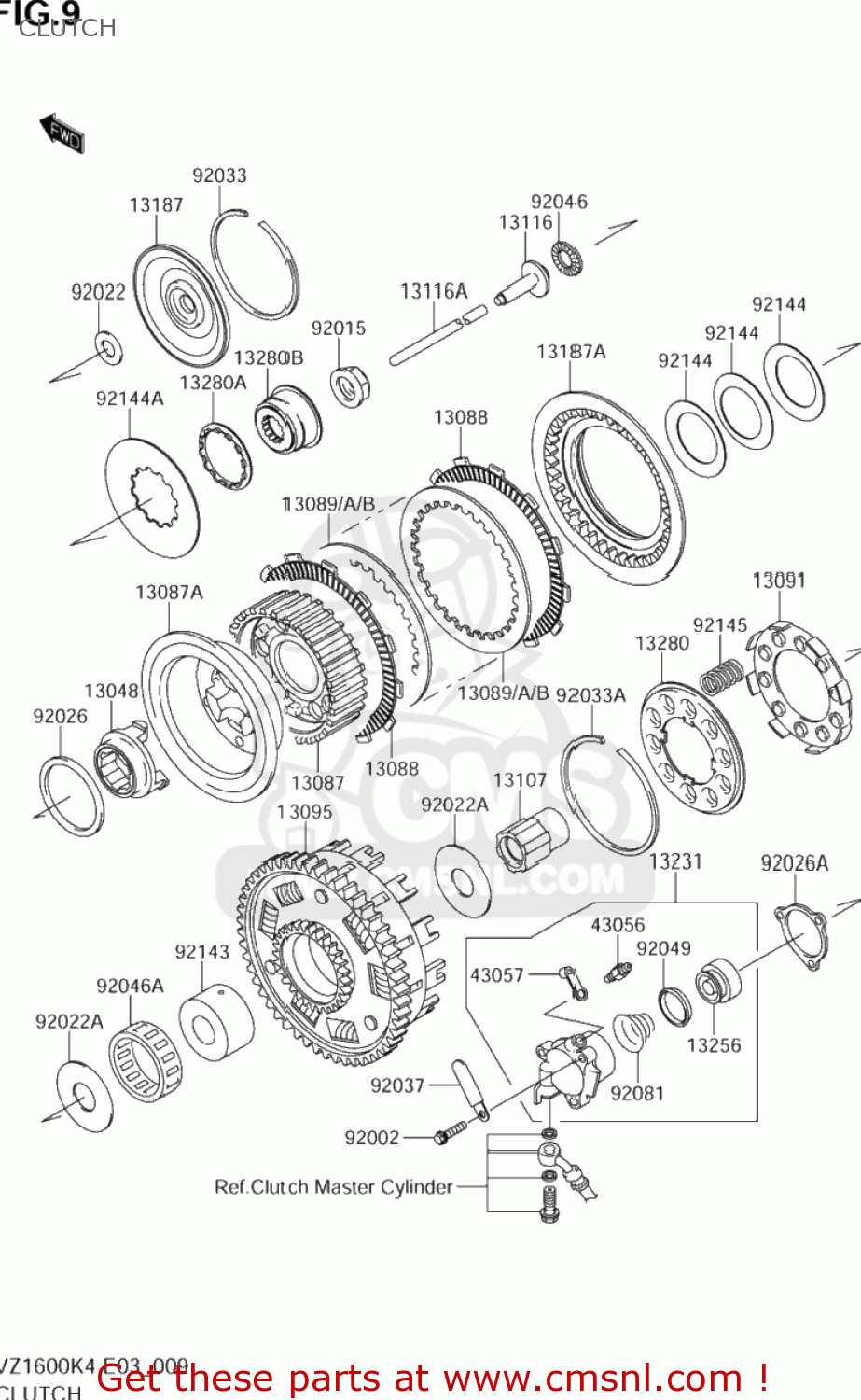 CLUTCH VZ1600 MARAUDER 2004 (K4) USA (E03)