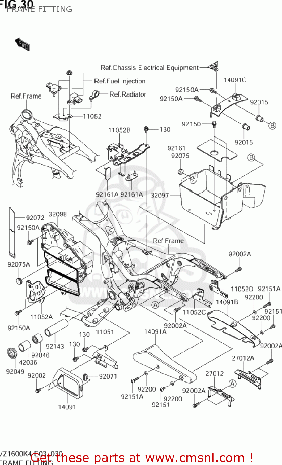 FRAME FITTING VZ1600 MARAUDER 2004 (K4) USA (E03)
