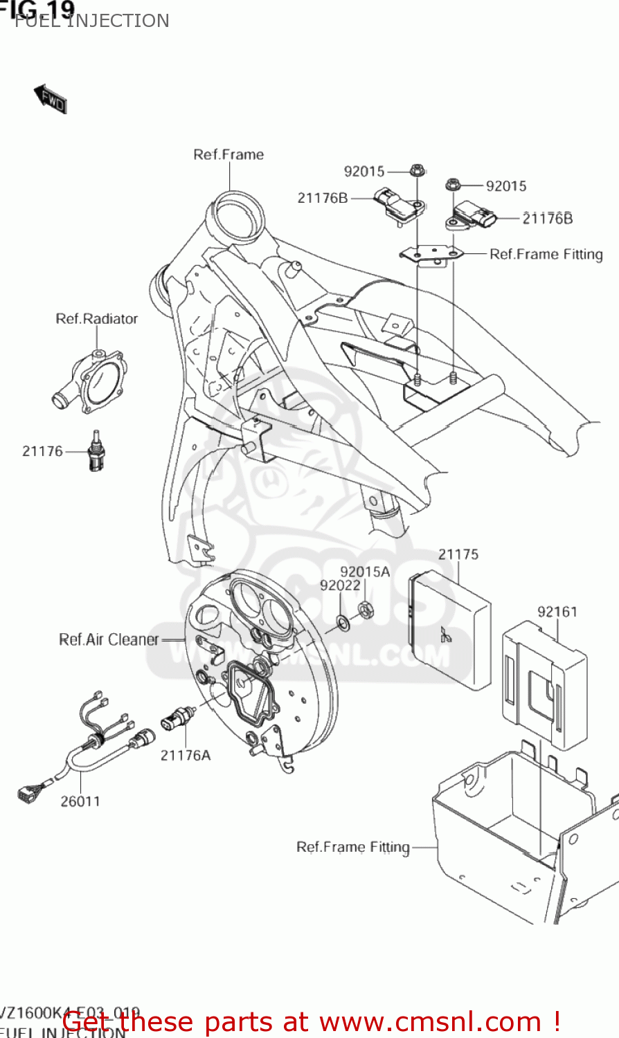 FUEL INJECTION VZ1600 MARAUDER 2004 (K4) USA (E03)