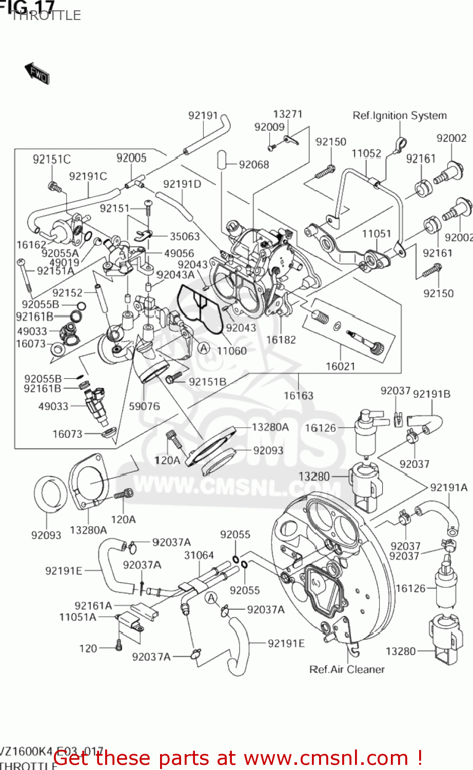 THROTTLE VZ1600 MARAUDER 2004 (K4) USA (E03)