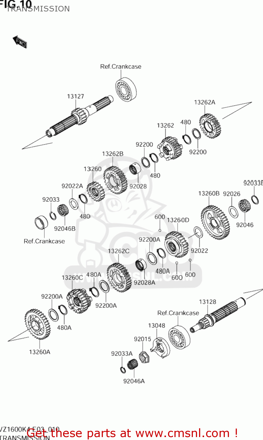 TRANSMISSION VZ1600 MARAUDER 2004 (K4) USA (E03)