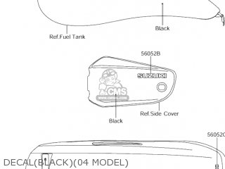 DECAL(BLACK)(04 MODEL) - VZ1600 MARAUDER 2004 (K4) USA (E03)