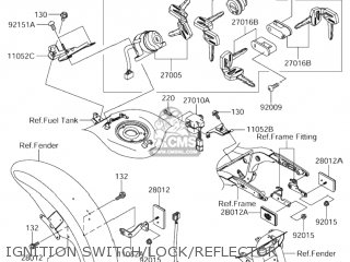 IGNITION SWITCH/LOCK/REFLECTOR - VZ1600 MARAUDER 2004 (K4) USA (E03)