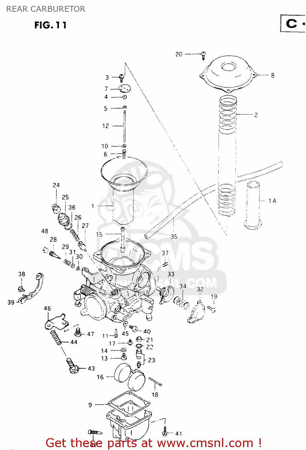 REAR CARBURETOR VZ800 1997 (V) (E02 E04 E17 E18 E22 E24 E25 E34) / P37